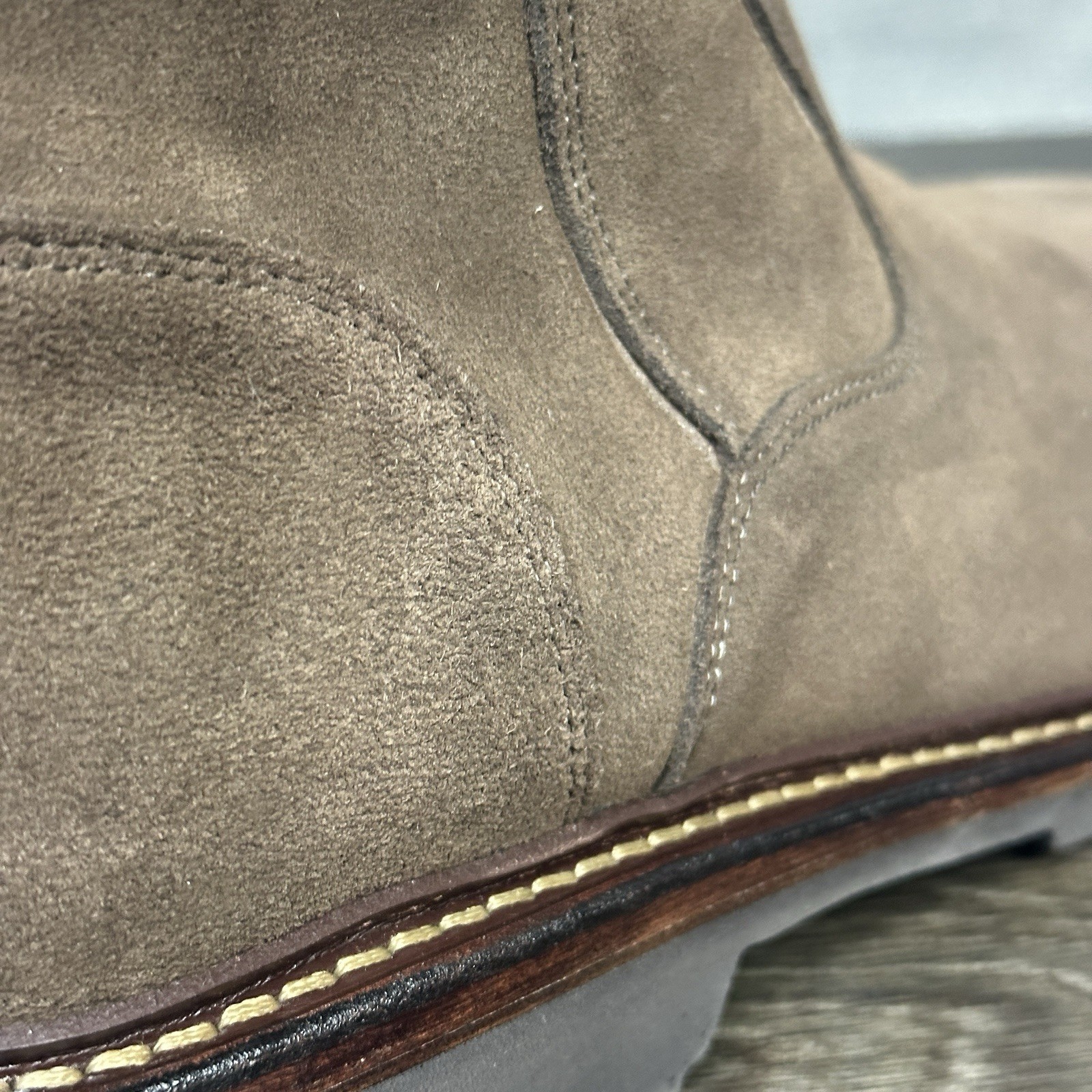 Allen Edmonds Men’s Discovery Moto Boots Sz 10 Suede Side Zip Brown 4929