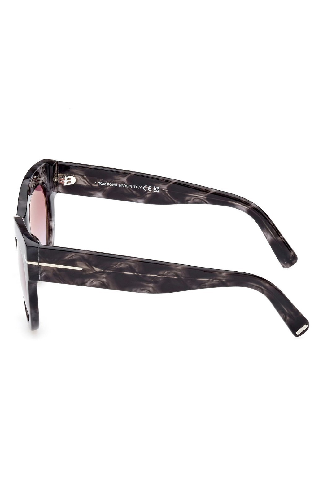 Tom Ford Lucilla Cat Eye Sunglasses Gray Marbled Frame Pink Gradient UV400