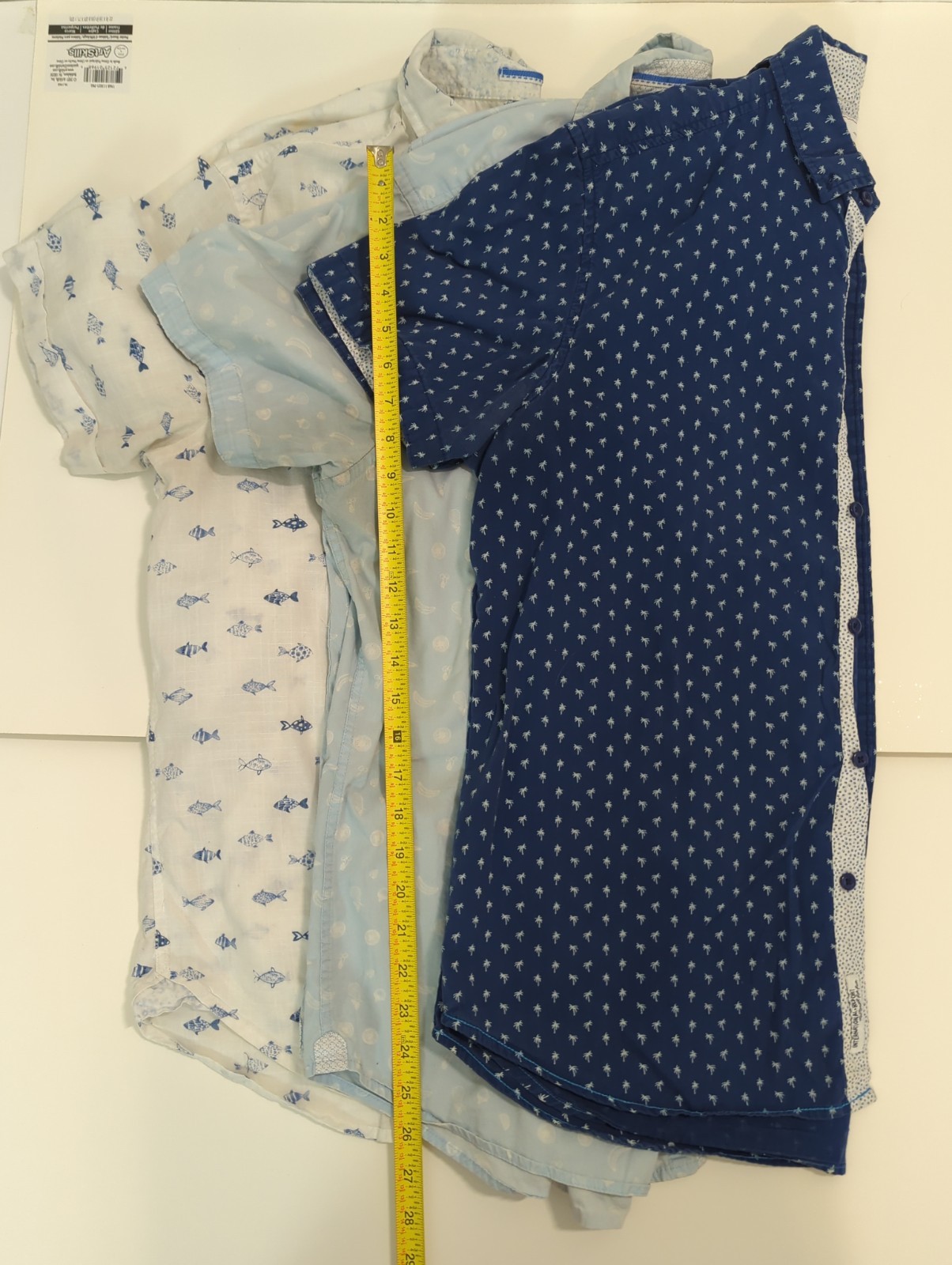 International Report Button Down Shirts Fish, Fruit, And Trees Pattern L