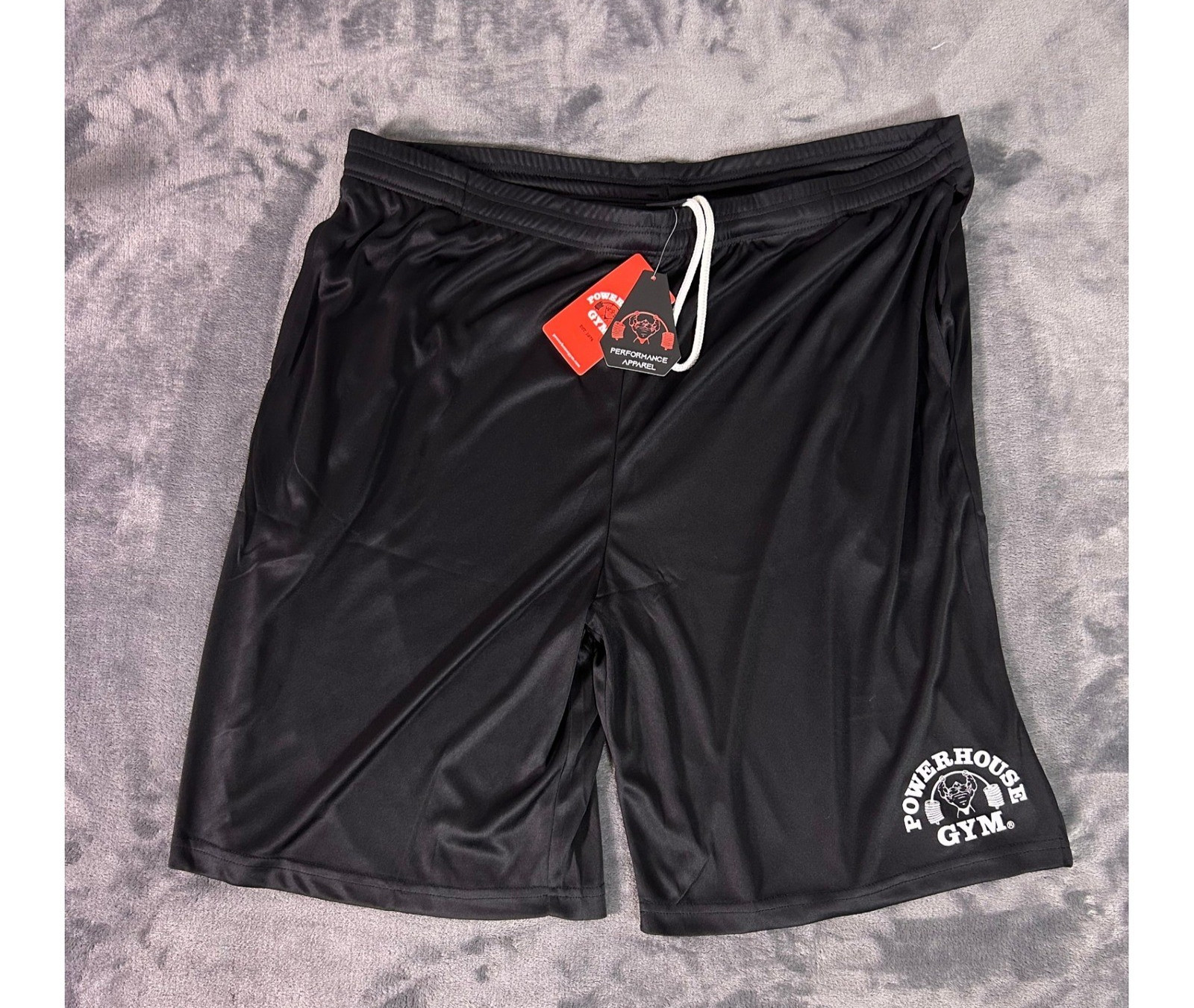 Y2K Powerhouse Gym Men’s Performance Training Shorts XL Black Athletic NWT