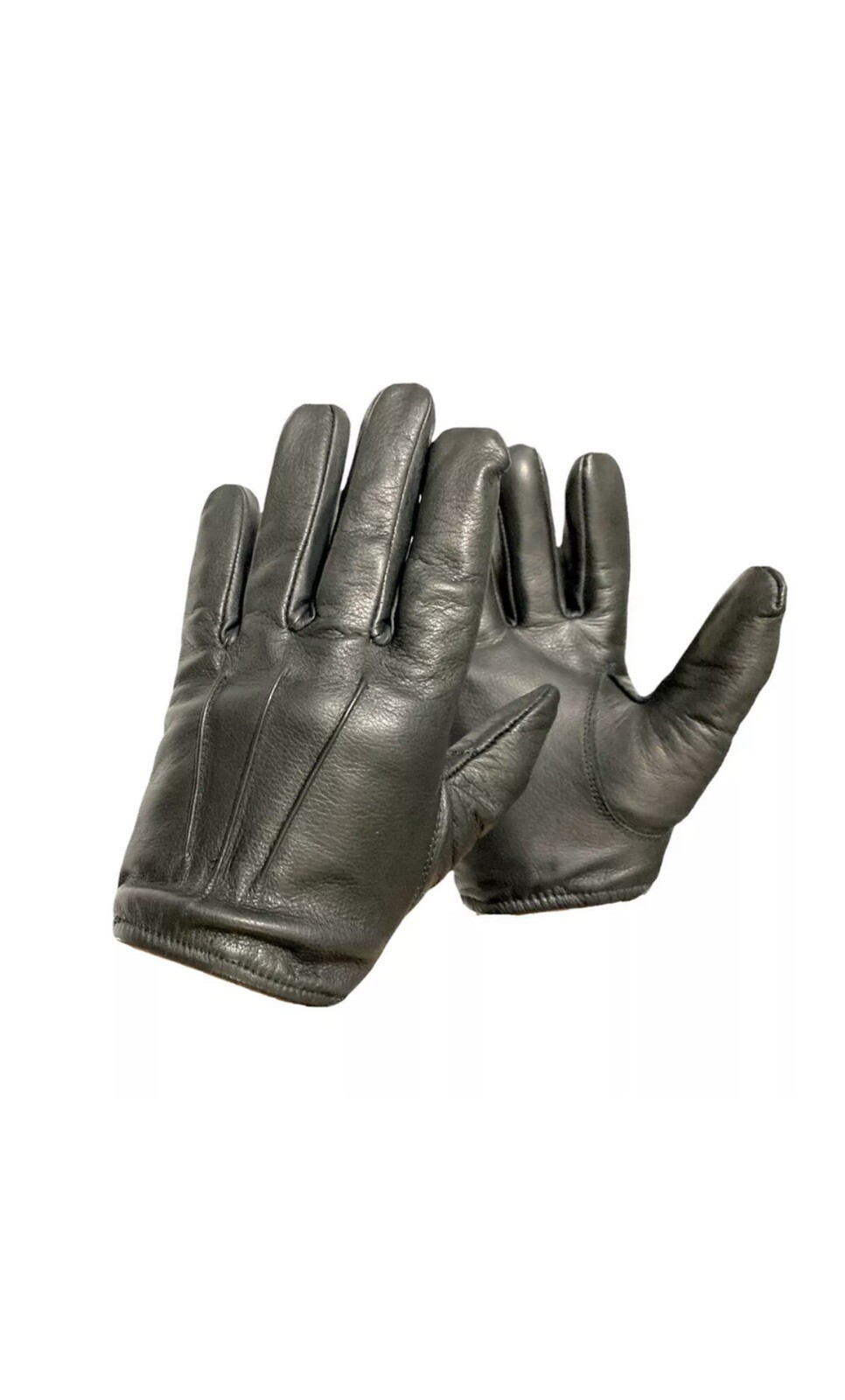 TACTICAL POLICE LEATHER KEVLARLINER CUT RESISTANT PATROL DUTY SEARCH GLOVES