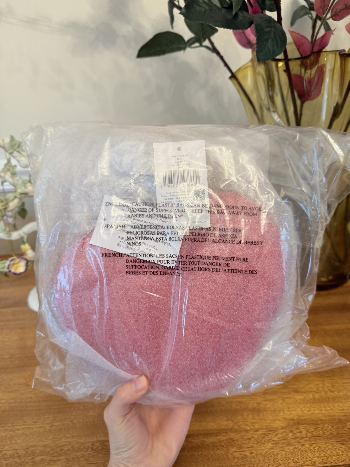 NWT Kate Spade Novelty Love Shack 3D Heart SHAPED LEATHER Purse-Ruby Red