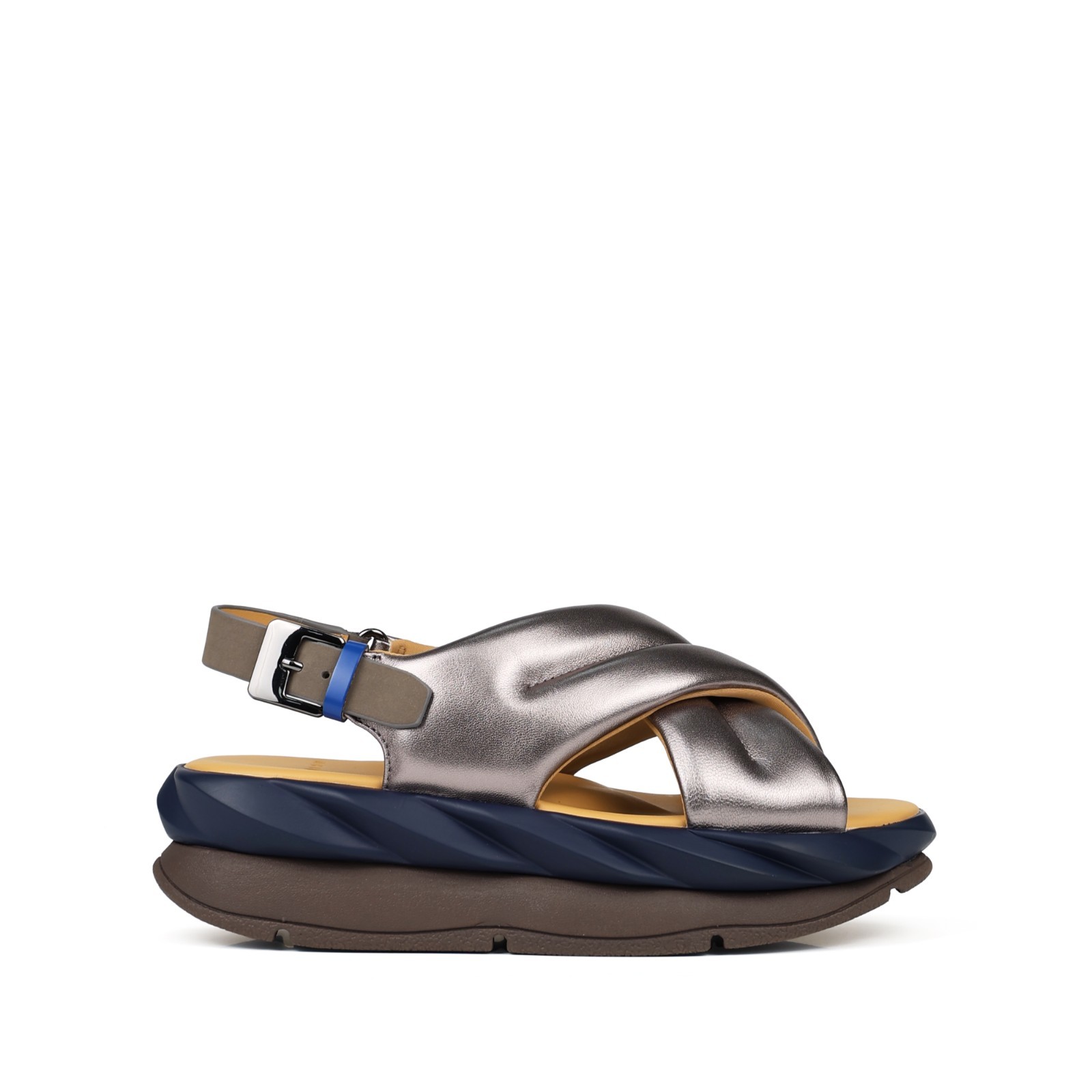 4CCCCEES Mellow Moa Gun Metal Strappy Sandal Womens Sizes 36-41/6-11 NEW