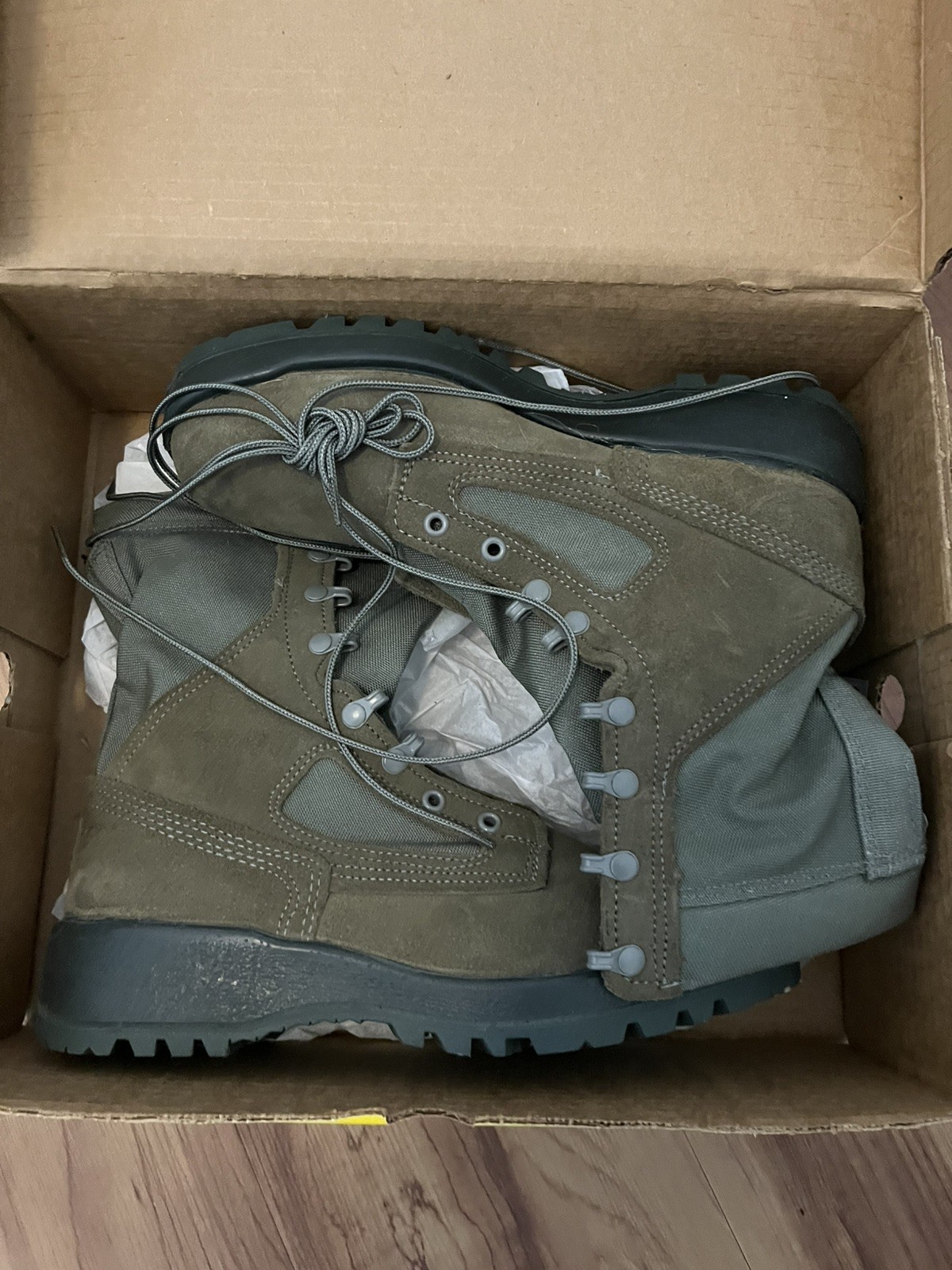 Belleville USAF Hot Weather Safety Boots 600 ST Men’s 9R Sage Green w/TAG &BOX