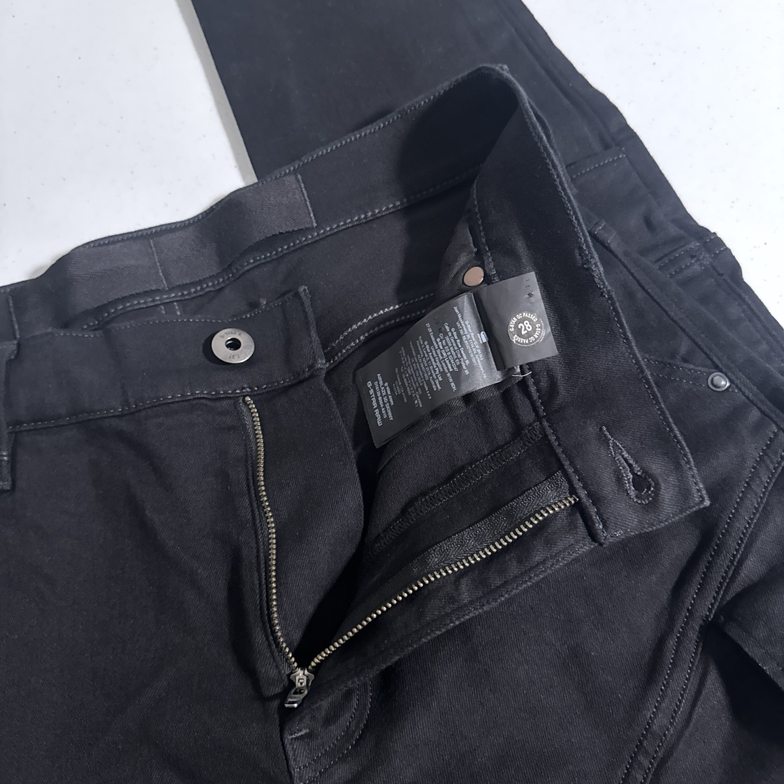 G-Star Raw Airblaze 3D Skinny Black Multi Pocket Moto Cargo Jeans Mens 30×30 NEW