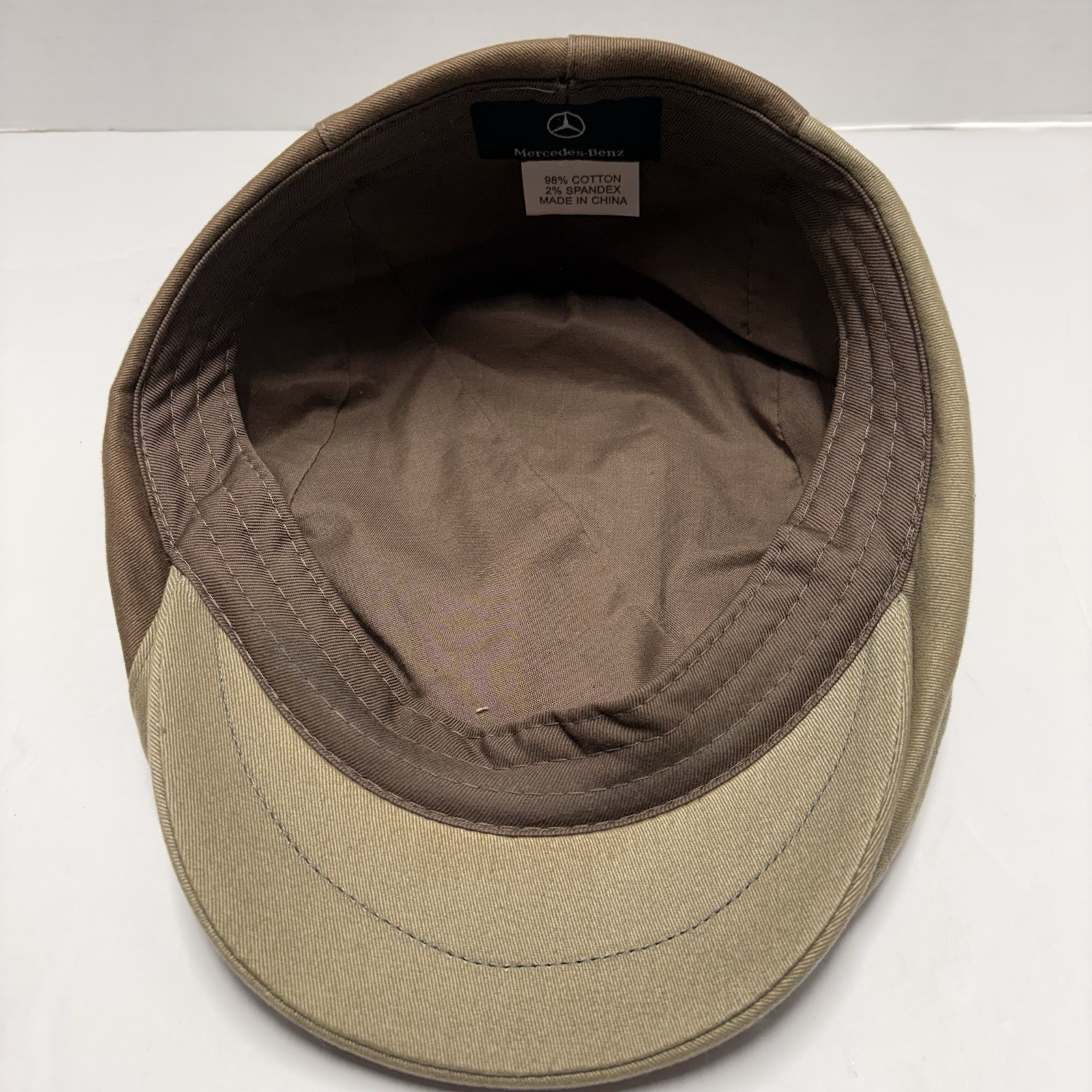 Mercedes-Benz Hat Cap Newsboy Tan Brown Cabbie Driver