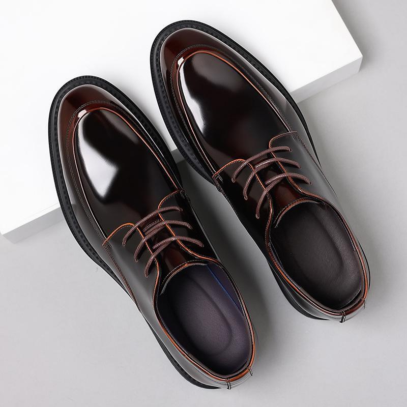 Men’s British Dress Formal Business Leather Lace Up Derby Wedding Shoes Office