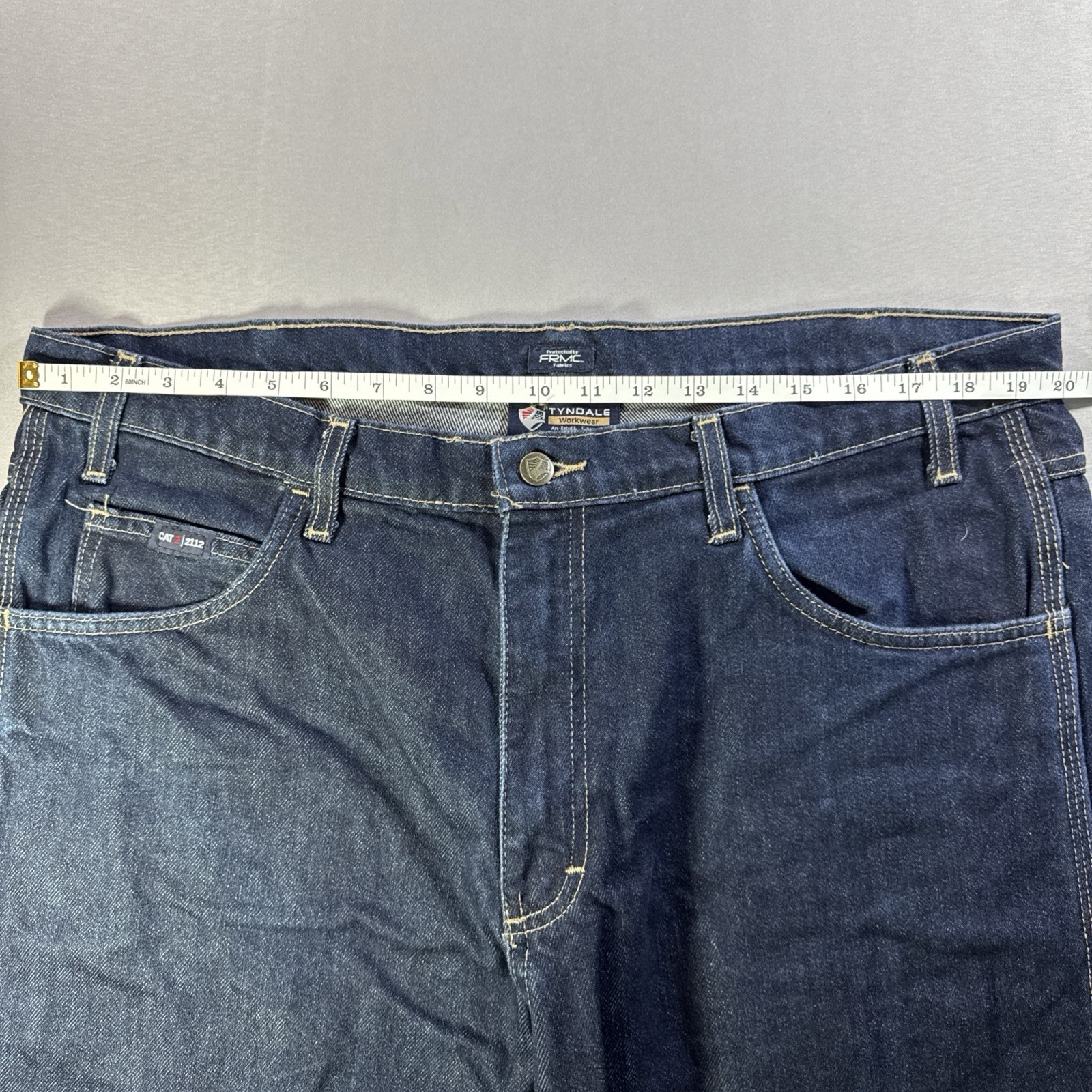 Tyndale FR Jeans Mens 38×34 Dark Wash Flame Resistant Workwear Denim F290T