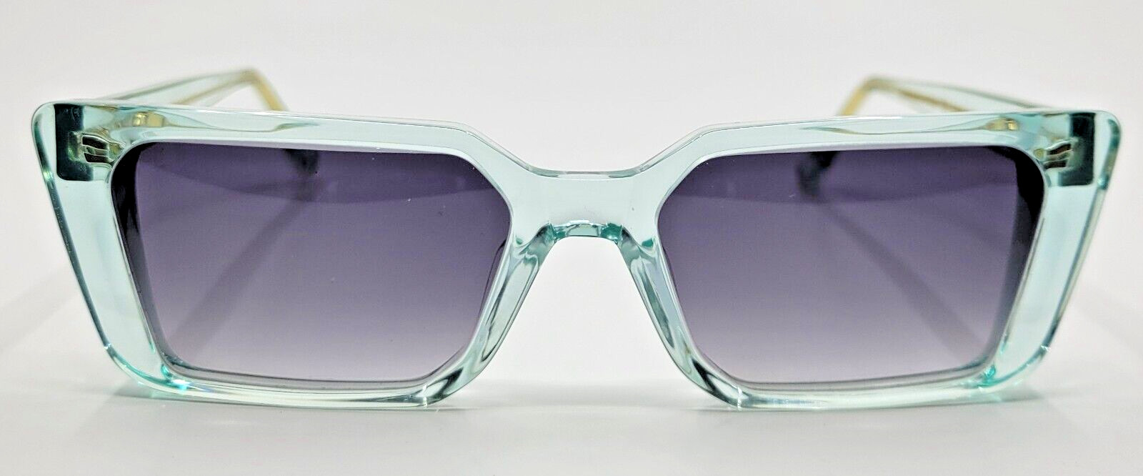 Unique Design Milano Model FRAME 15 Color 54 Aqua with Grey Gradient Lenses NIB