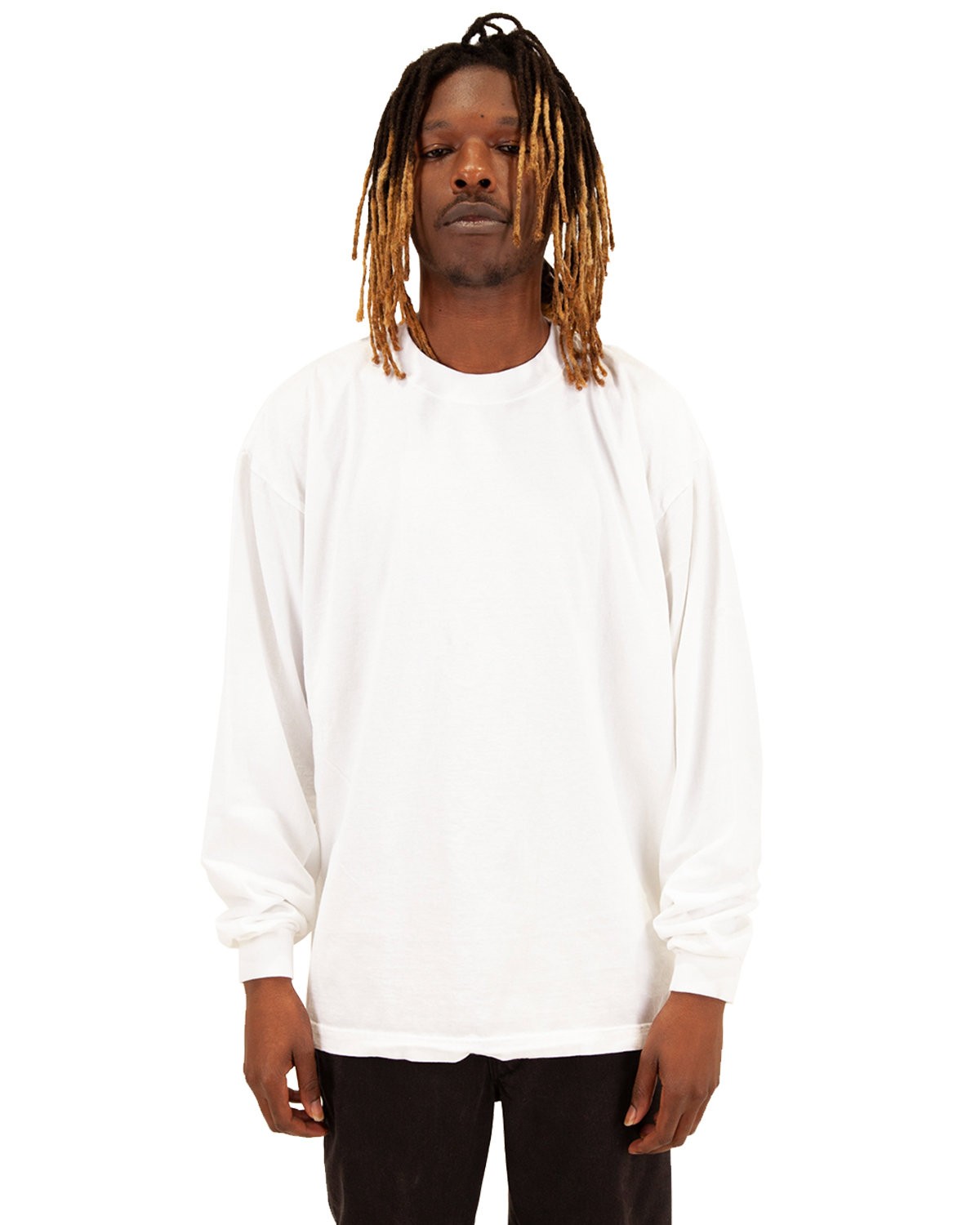 Pack Of 6 Shaka Wear GDL Mens 7.5Oz Garment Dye Heavyweight Long Sleeve T-Shirt