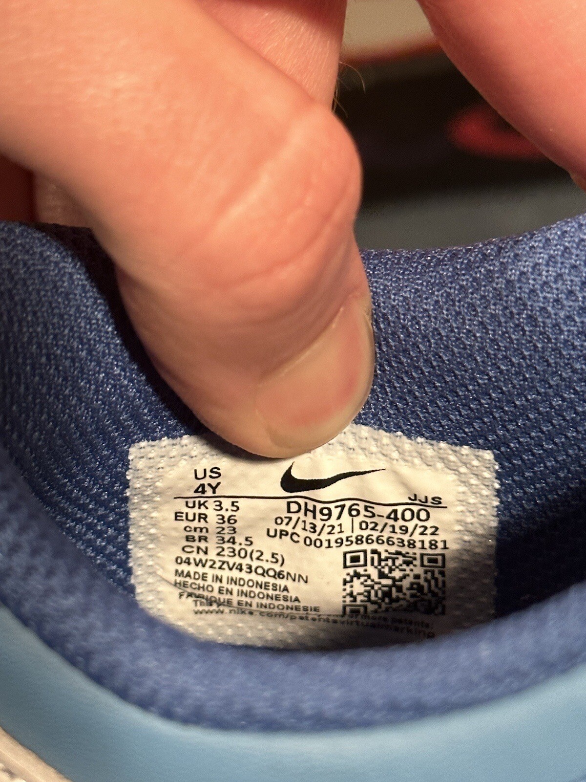 Size 4Y – Nike Dunk Low GS Dark Marine Blue White DH9765-400