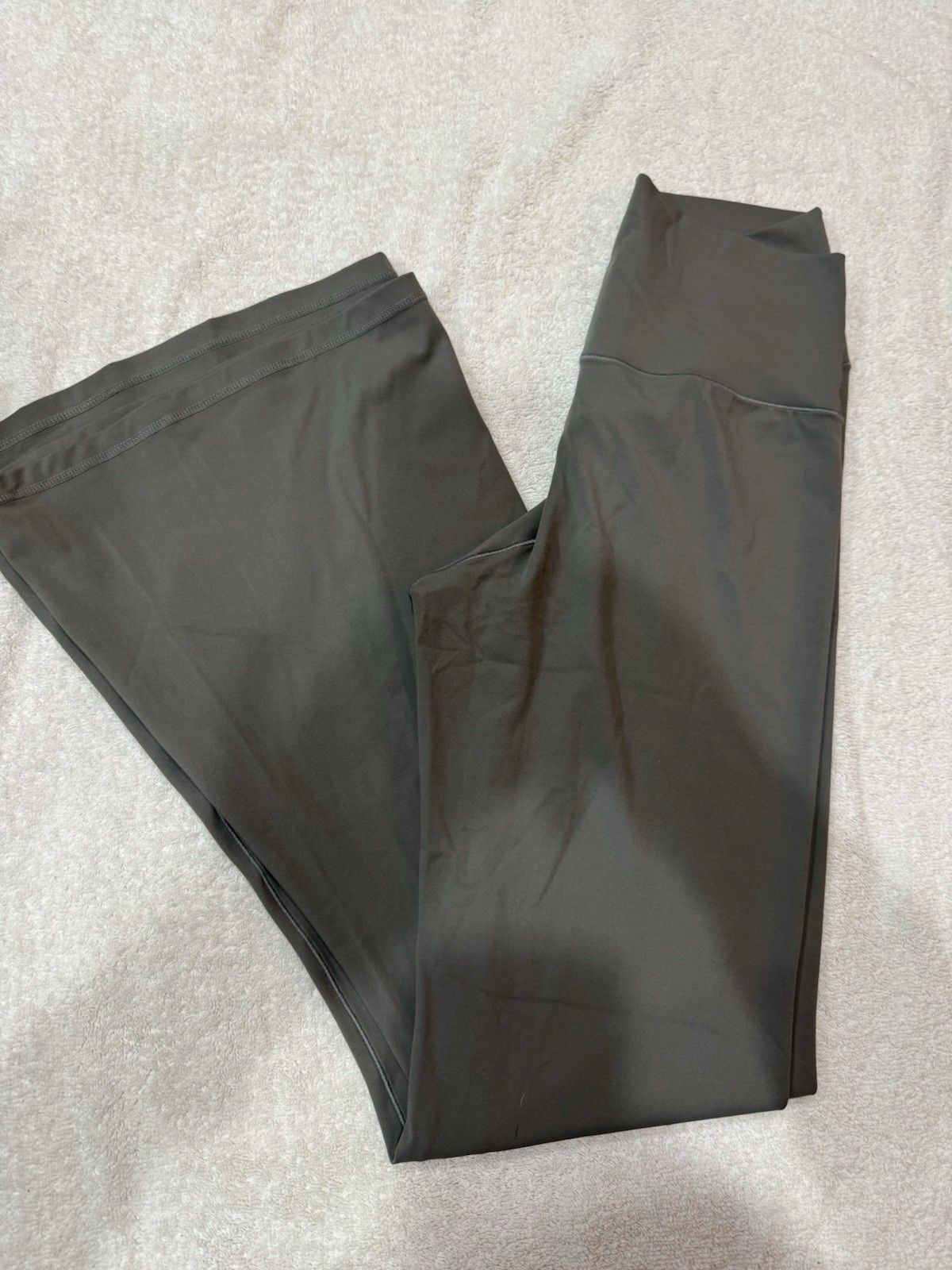 Sunzel Women’s Green Sage Solid Knit Leggings 80% Nylon 20% Spandex Size M