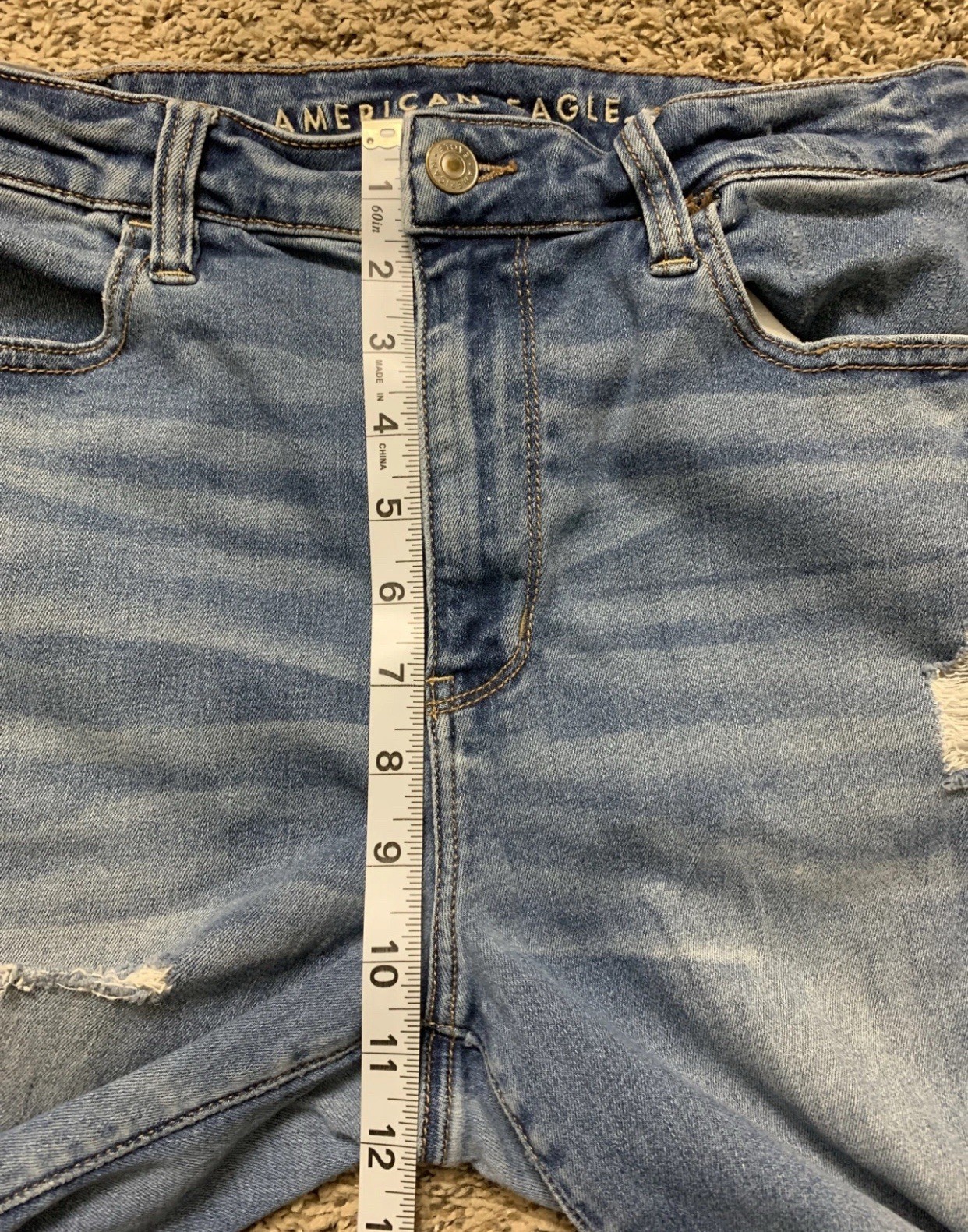American Eagle Super High Rise Jegging Next Level Stretch Jeans Size 10 L