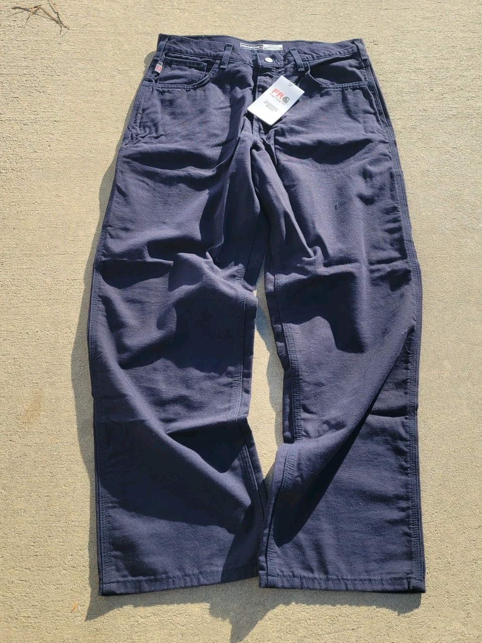 NWT Carhartt FR159 Pants Men’sNavy Blue Midweight Canvas Flame Resist See Photos