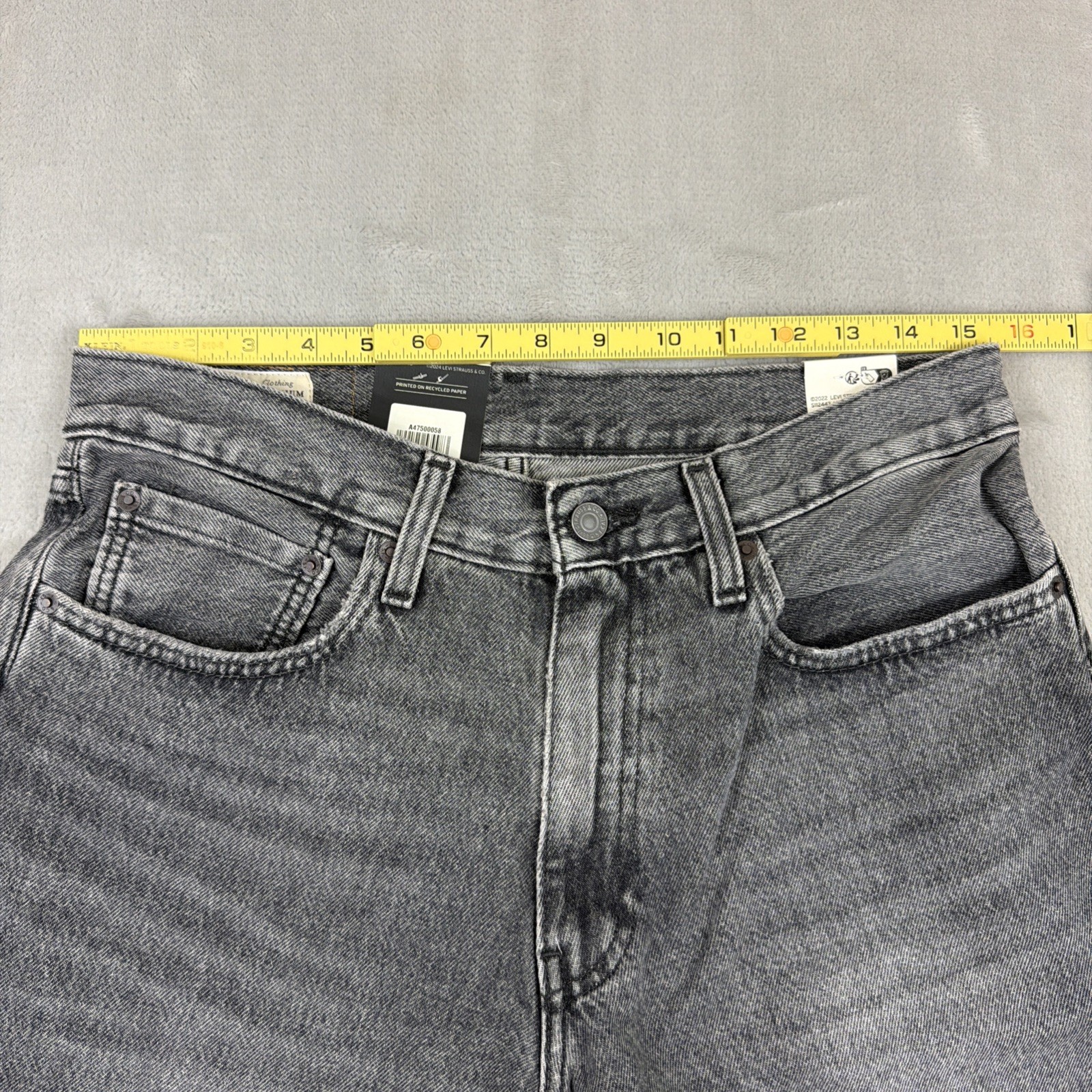 Levi’s Premium 578 Baggy Denim Jeans Men’s Size 31×30 Gray Cotton Y2K