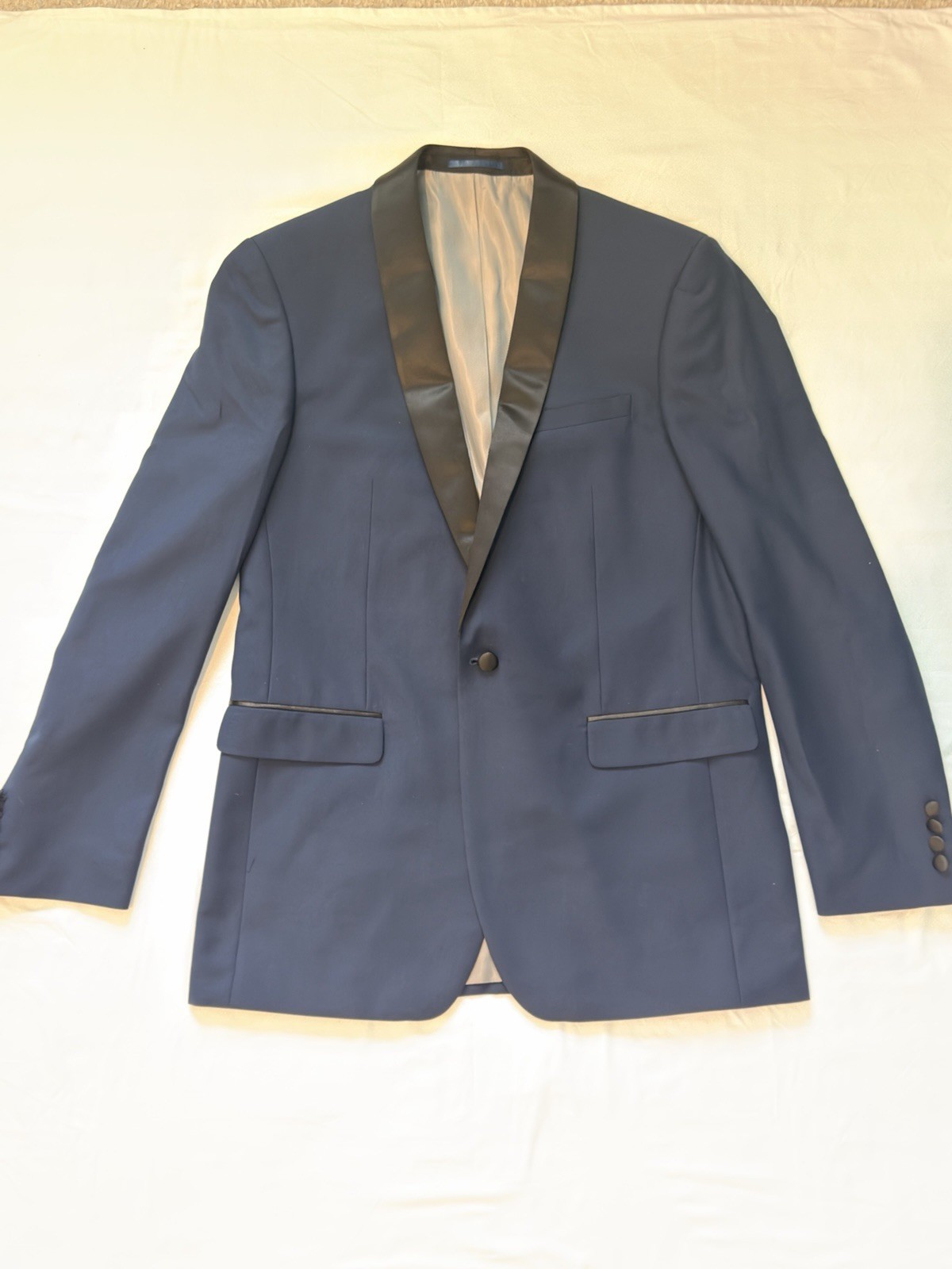 L42/36 Jacket Navy Blue Men Tuxedo Suit Slim Fit/ Pants L40/34 Slim Fit