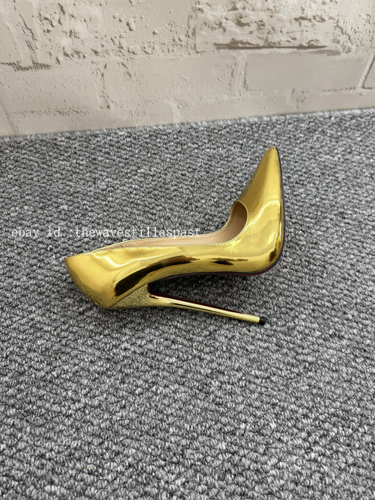 12cm Fashion Thin Heel Metallic Silver Shallow Mouth Shoes Bed High Heels
