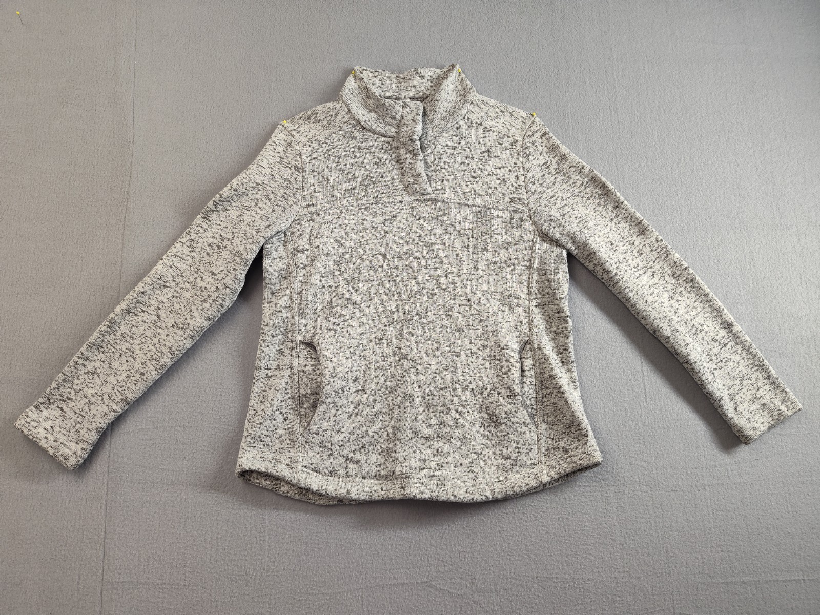 Freedom Trail By Kyodan Women Sweater L Gray Mock Neck Long Sleeve Outdoor
