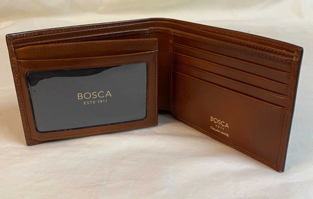 Bosca Leather Italia Continential Wallet w/I.D. Flap RFID 97-727 MSRP $165 NWT