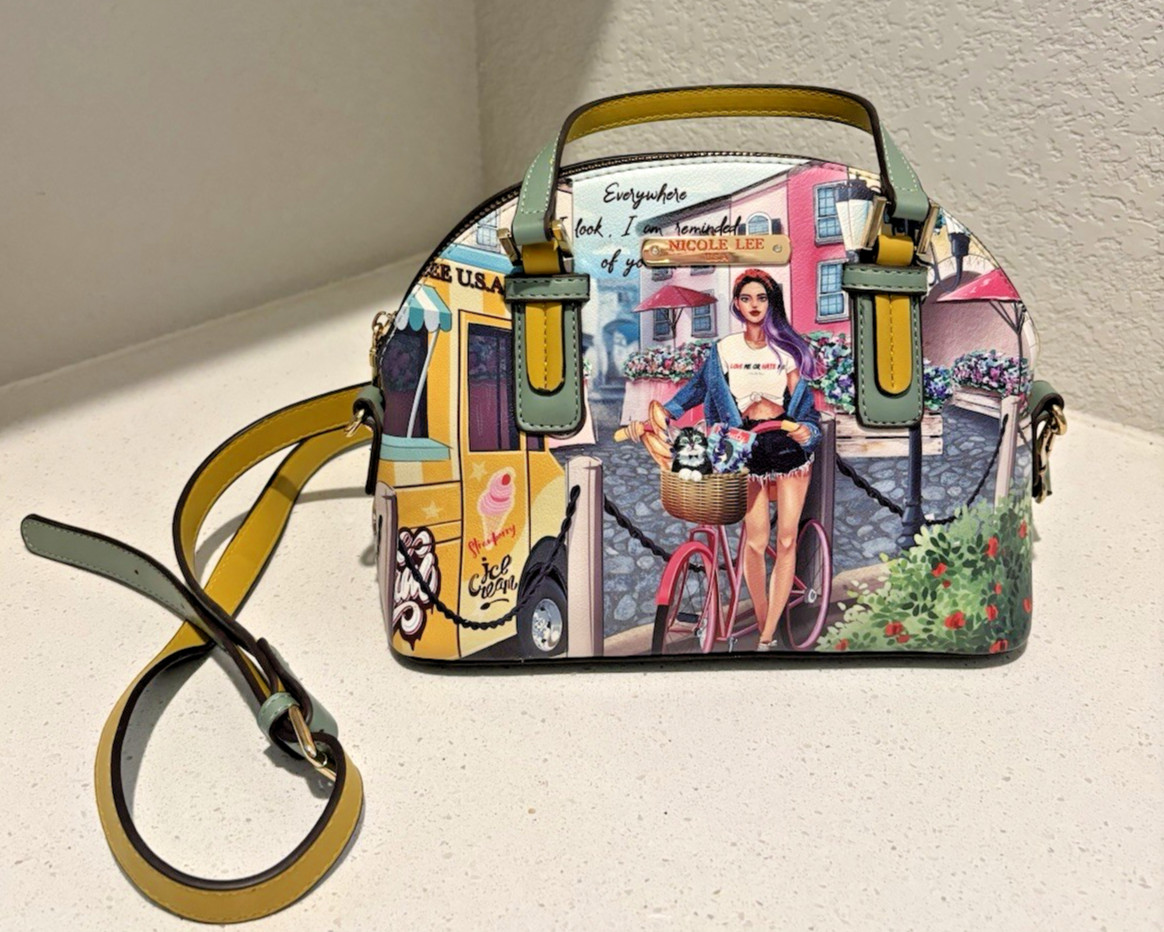 Nicole Lee “Cozy Street In Milan” Crossbody Bag – Retro Vintage Collector