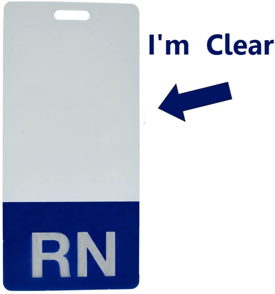 CLEAR RN Badge Buddy – Vertical – Hospital ID Card Buddies Registered Nurses