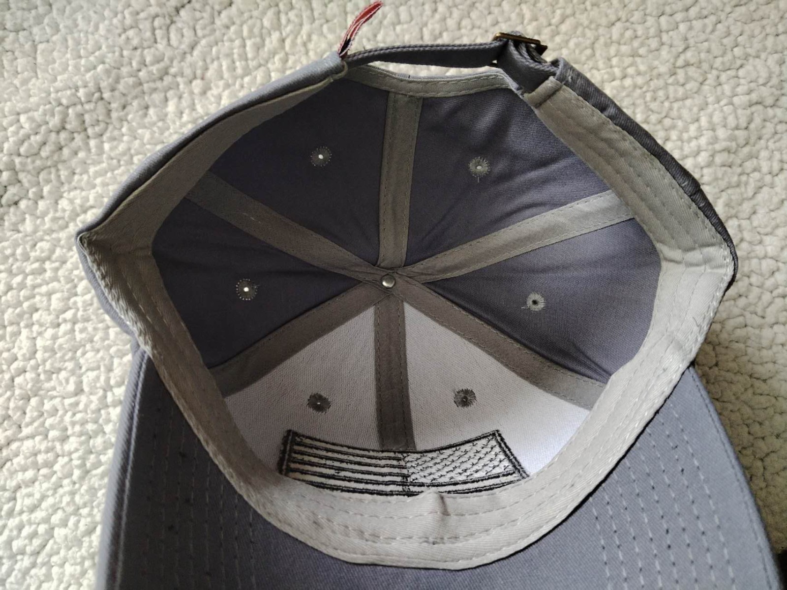 American Flag Hat Adjustable USA Baseball Cap Outdoor Ball Cap Men Women In Gray
