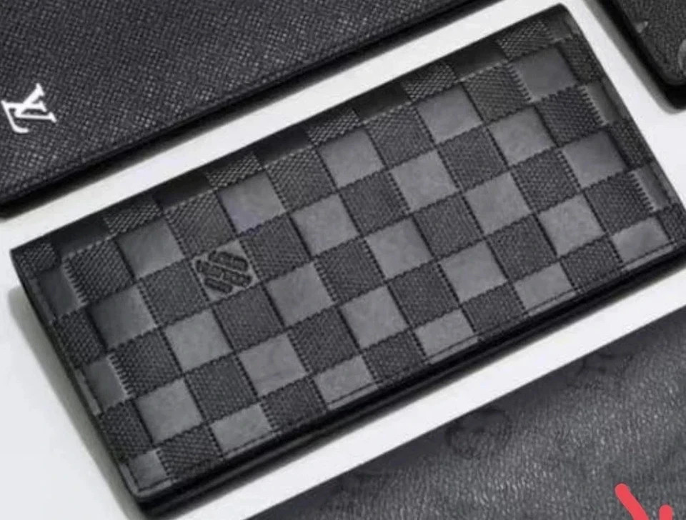 Louis Vuitton Damier Infini Porte feiulle Brazza Long Wallet Black