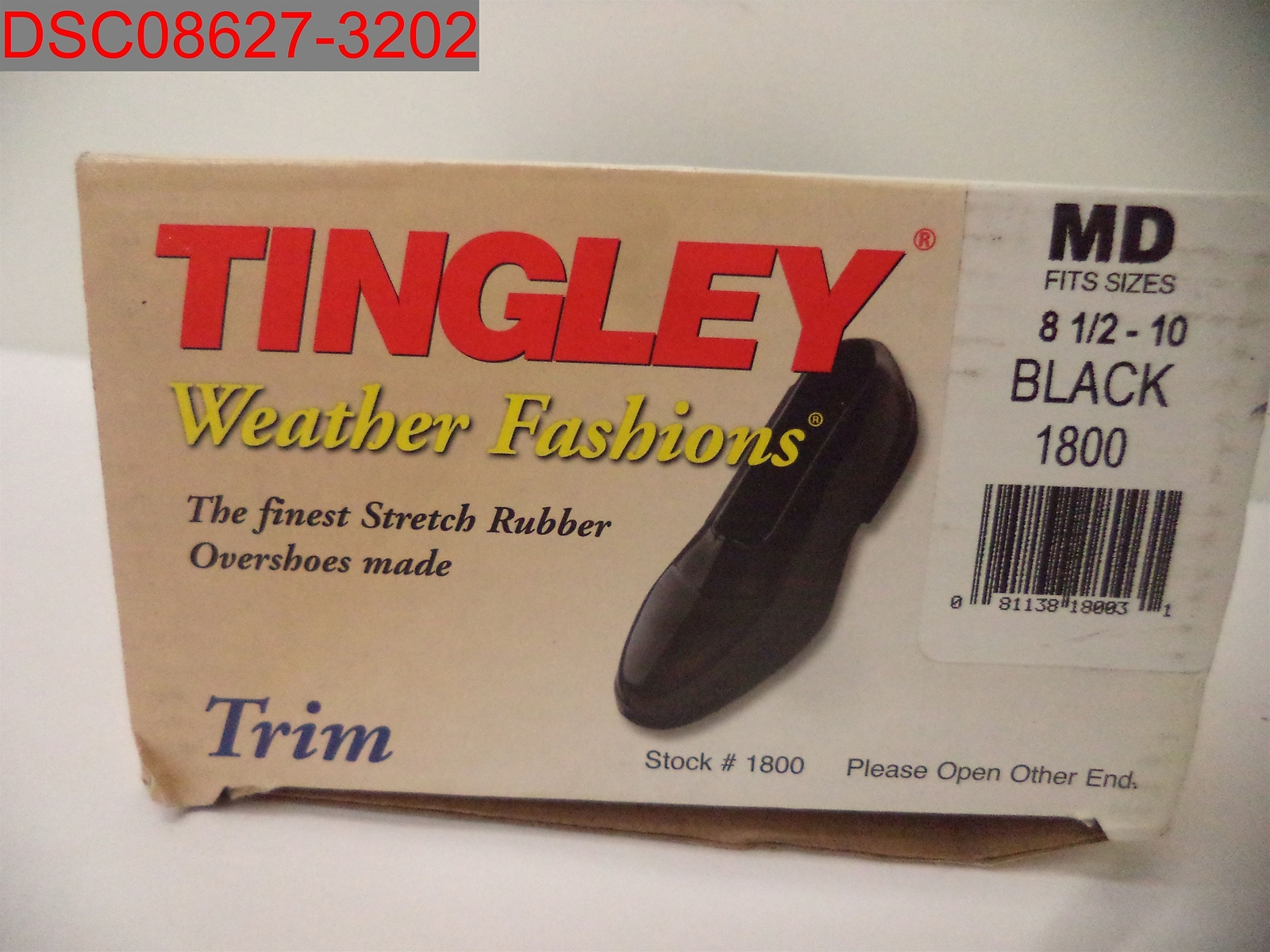 Tingley Men’s Black Rubber 1800 Trim Over Shoe, M Shoe Size 8.5-10 081138180031