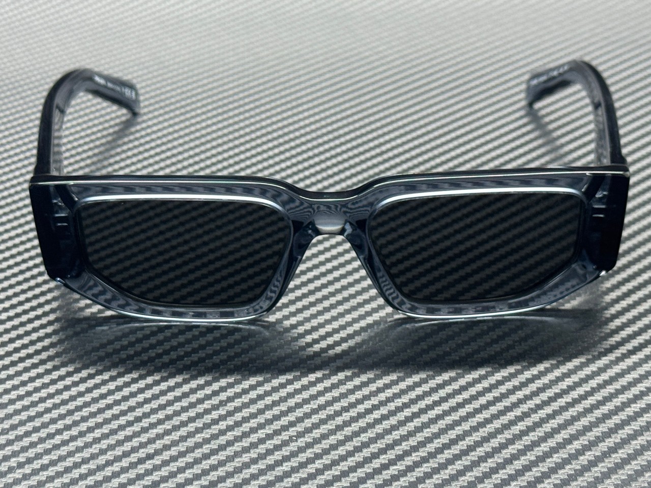 PRADA PR 09ZS 17T08Z Transparent Ocean Grey Men’s 54 mm Sunglasses