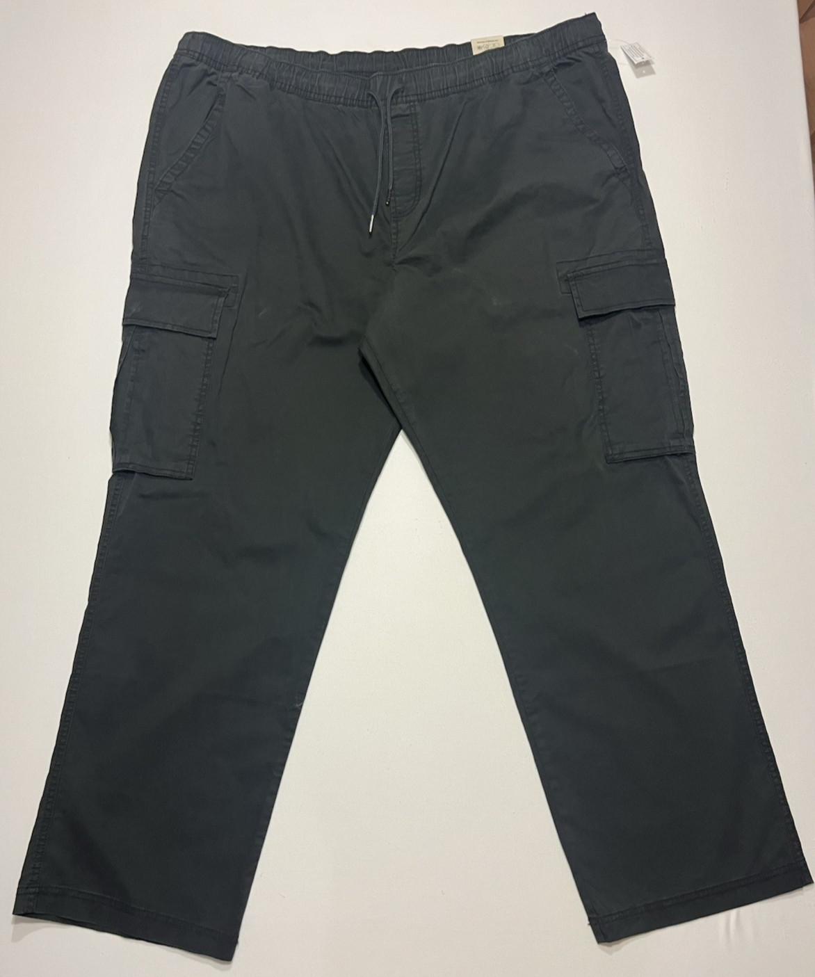 No Boundaries Men’s Cargo Pants Size 2XL (44-46) Elastic Waist – Grey Shadow NEW