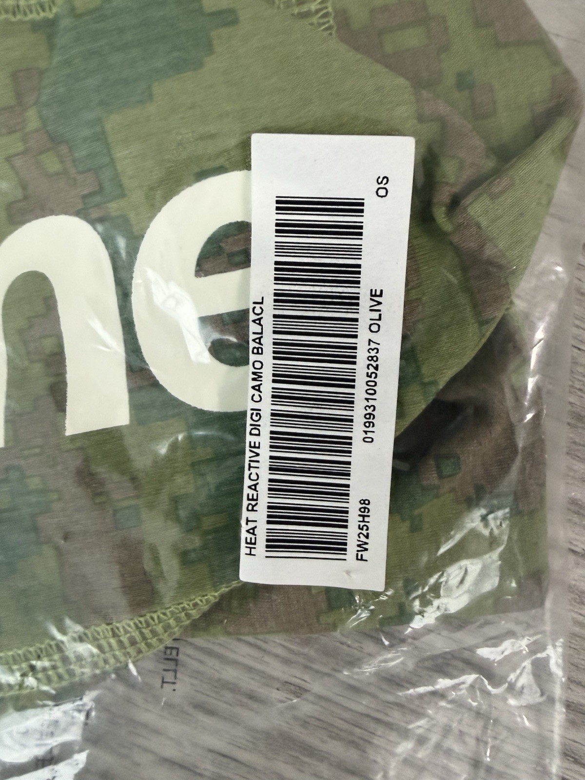 Supreme Heat Reactive Digi Camo Balaclava Olive Face Mask New Authentic FW25 NY