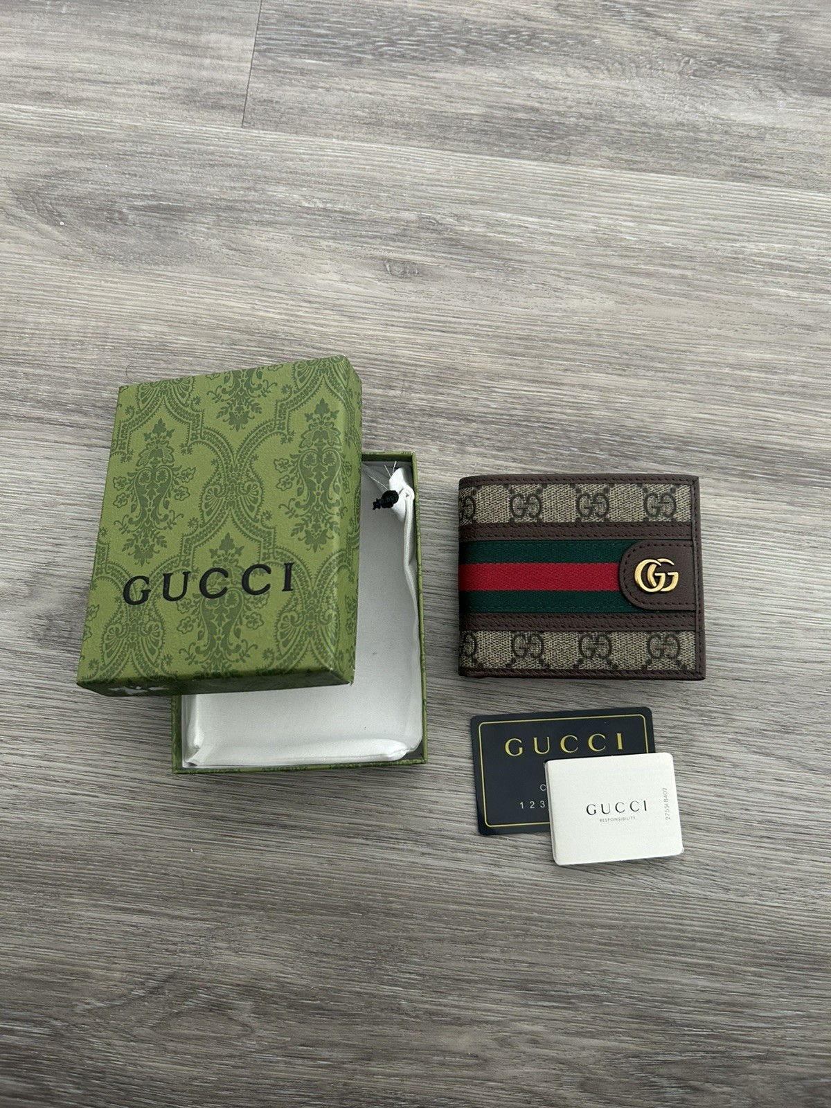 Gucci Ophidia GG Supreme Web Bifold Wallet