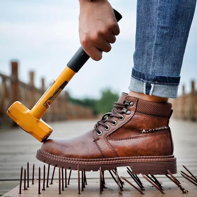 Waterproof Work Boots Mens Safety Shoes Steel Toe Botas De Trabajo Para Hombre