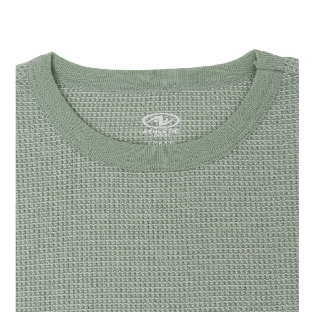 New Athletic Works Boys Youth Performance Thermal Underwear Set Green S (6-7)