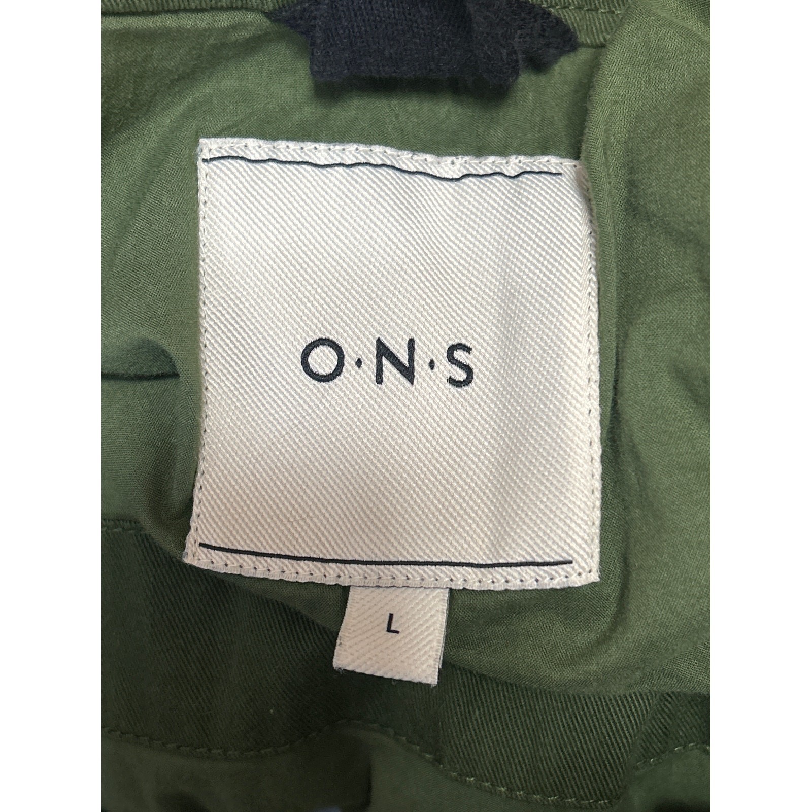 ONS Men’s Green Full Zip High Neck Pockets Fishing Outdoor Vest Jacket Top Sz L