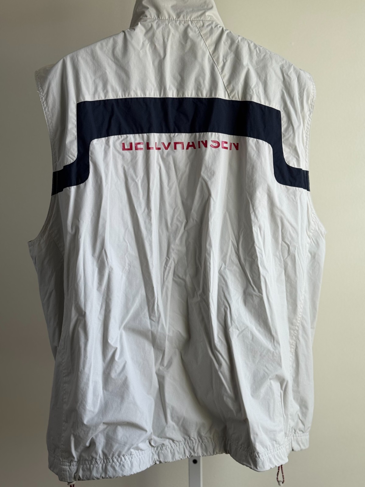 Helly Hansen Men’s XXL Nylon 00s Sailing Vest Off White Full Zip Waterproof