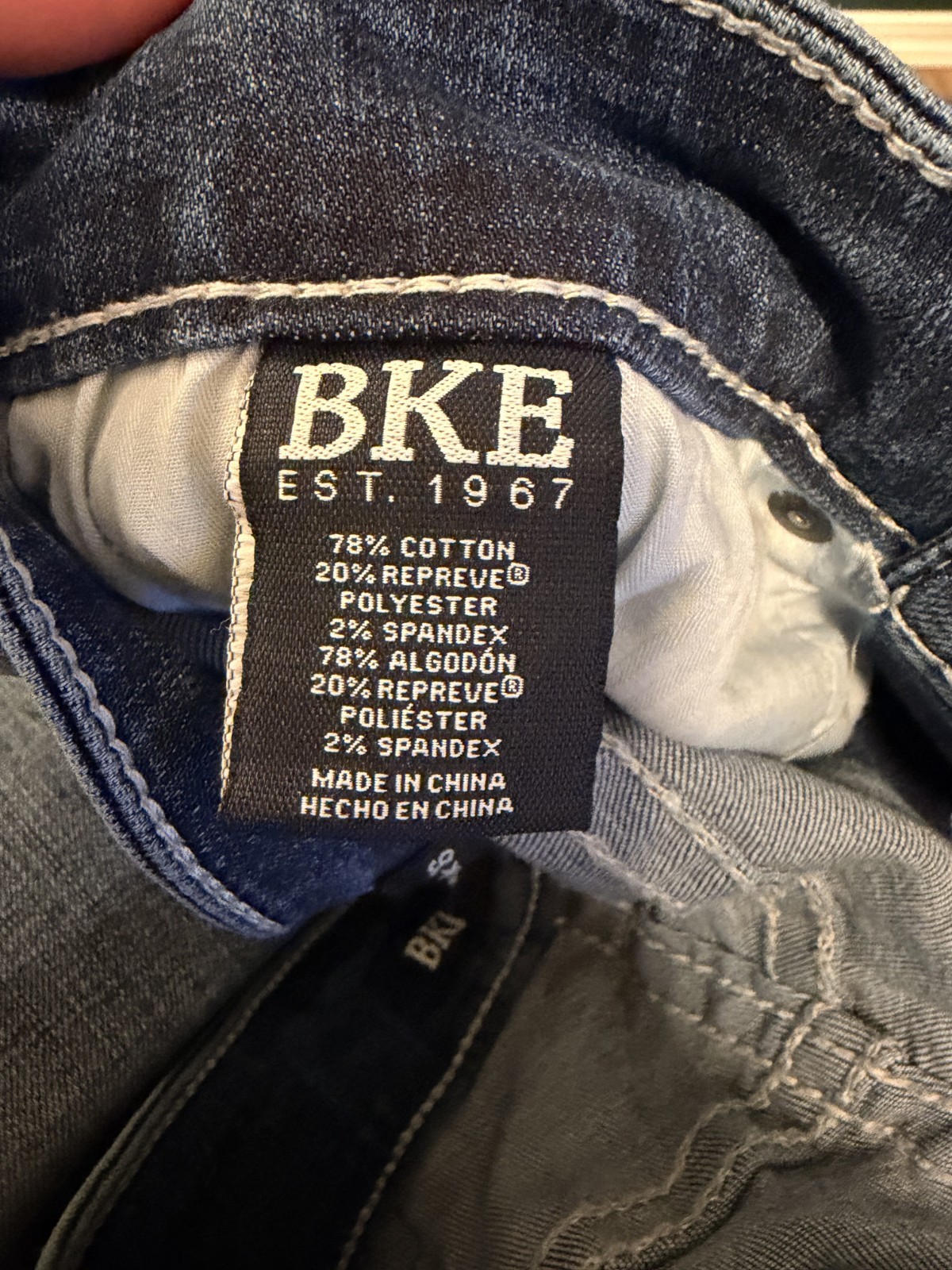 BKE Alec Jeans Mens 29 x 36 Blue Light Wash Straight Stretch Denim