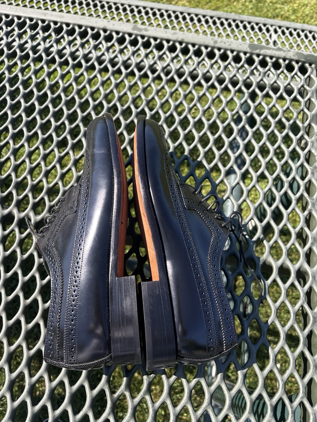 Bostonian Classic First Flex Men Size 9M Black Leather Wingtip Dress Shoes