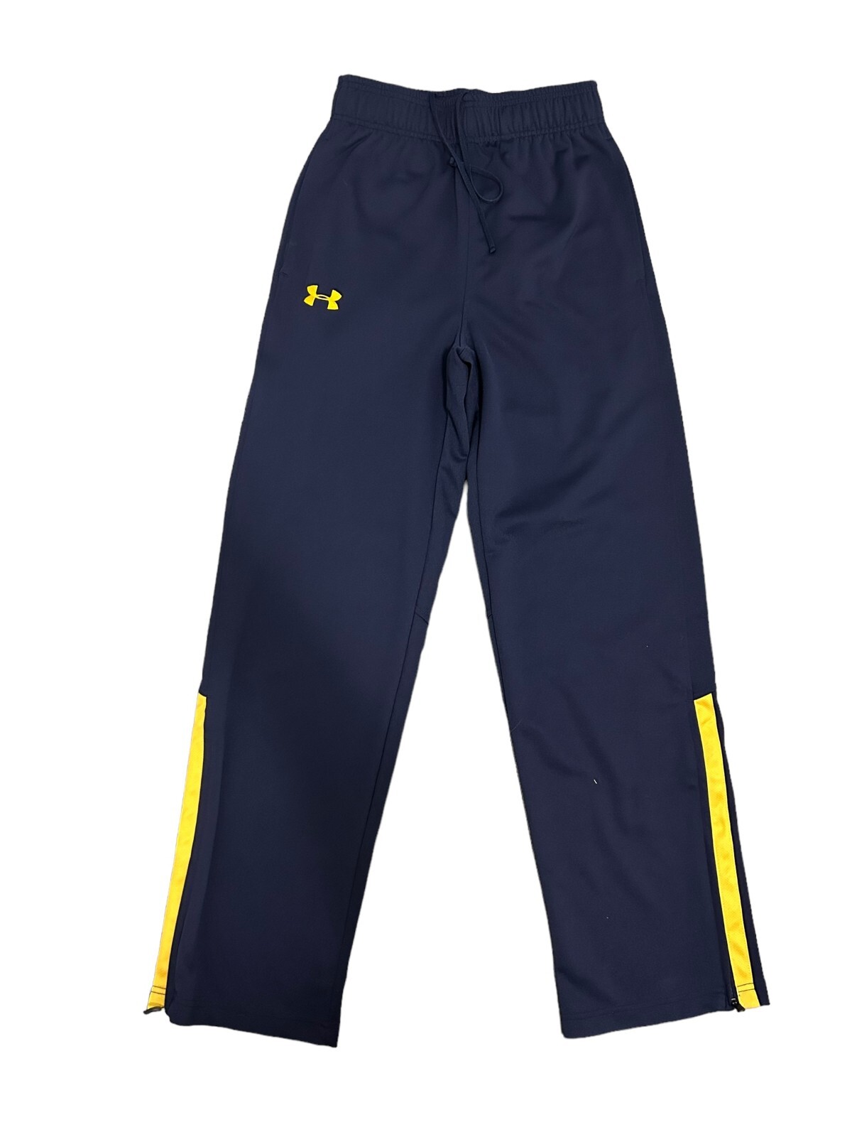 Under Armour Sweatpants All Seasons Gear Loose Fit Small Open Leg Zip Blue