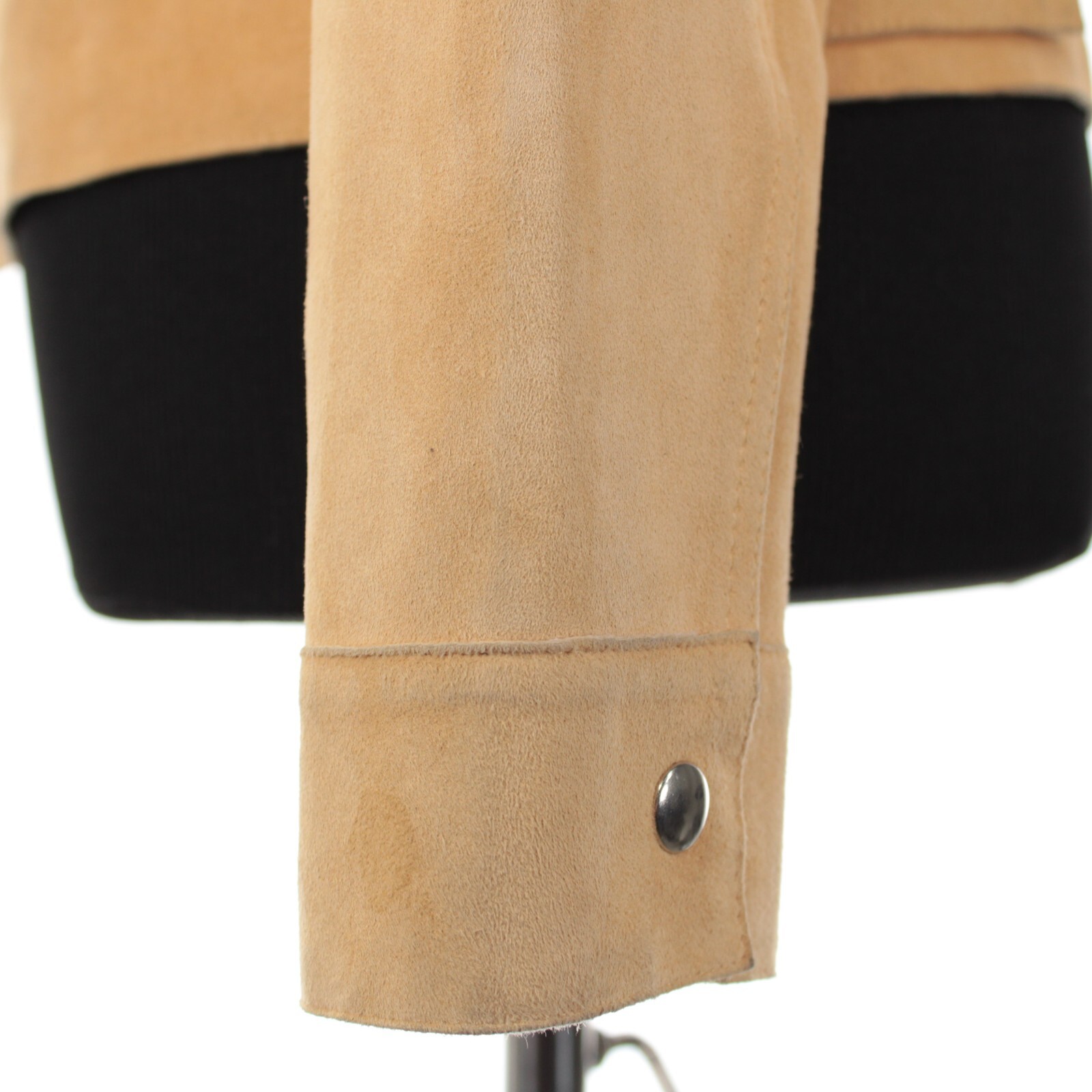 Hettabretz NWD Snap Front Suede Leather Jacket Size 50 (~ Small US) In Solid Tan