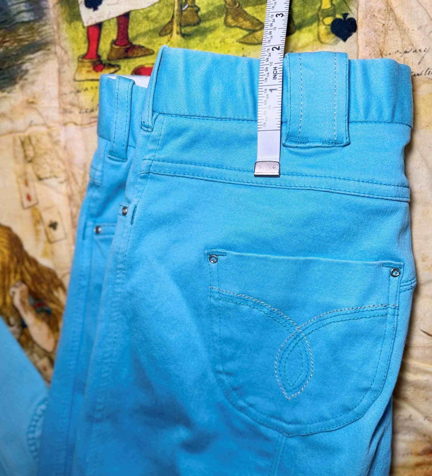 Kingsland Kelly Dip Dye Ocean Spray Bling Riding Breeches Size EU 34 US 24 NWT