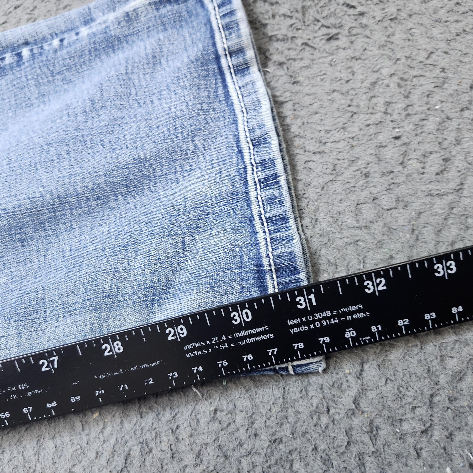Maurices Bootcut Jeans Juniors 13/14 Reg Blue Wash Stretch Embellished 32×31