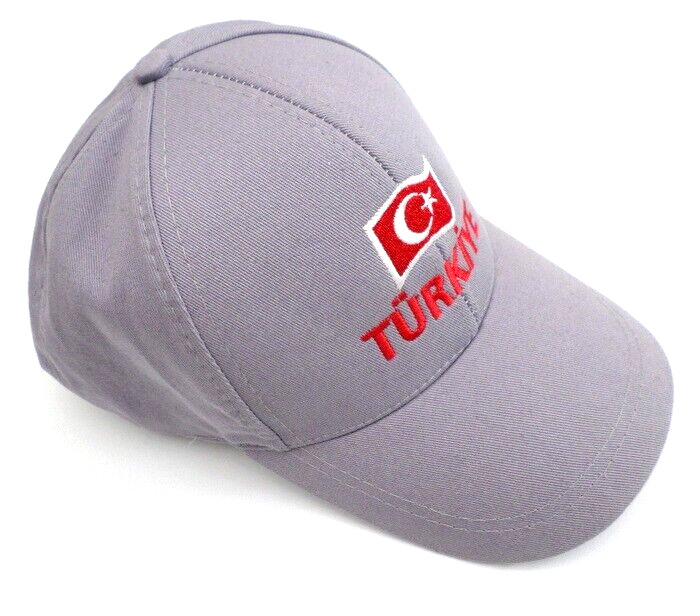 Turkiye Hat Cap Adjustable Strapback Gray Turkey