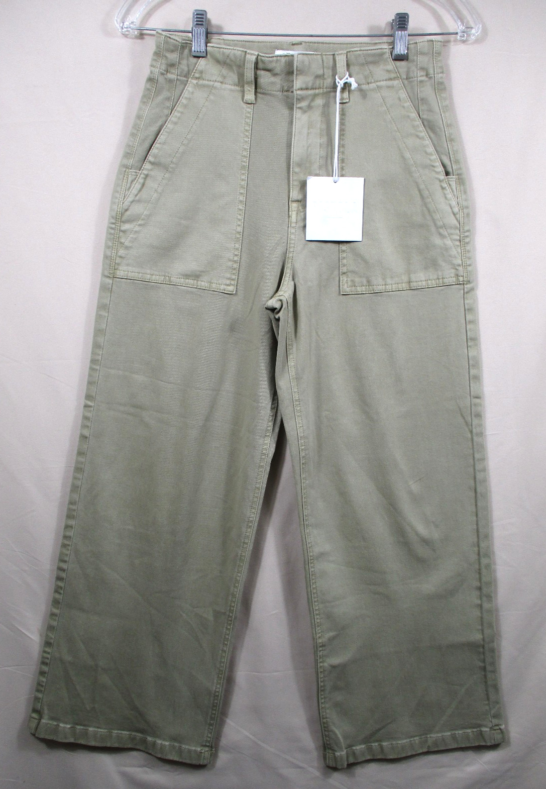 -NWT Pistola Sophia Wide Leg Utility Ankle Pant Women’s Pants Olive Sz 25