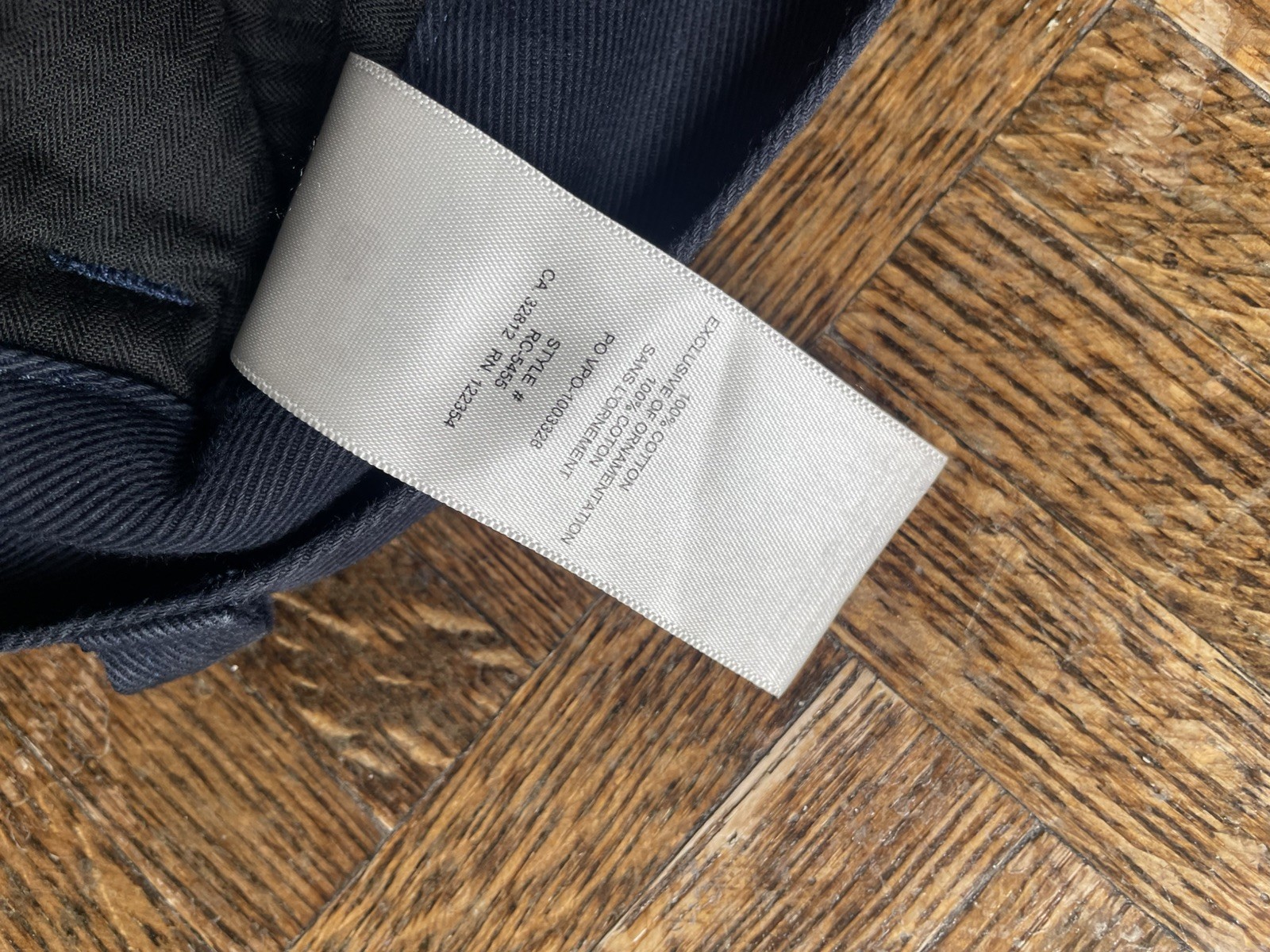 Reigning Champ Freshman Cotton Chino Pants Dark Navy RC 5455