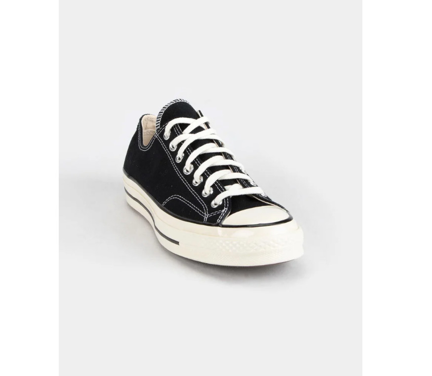 Converse Chuck 70 Low Top Black Egret Canvas Sneakers