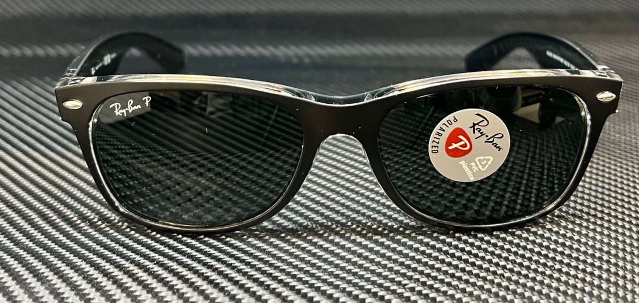 RAY BAN RB2132 605258 Black Square 55 mm Unisex Polarized Sunglasses