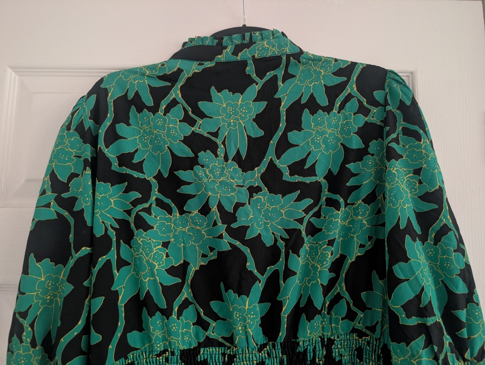 Jolie Moi Green Black 3/4 Sleeve Midi Dress Size 20 (T45)