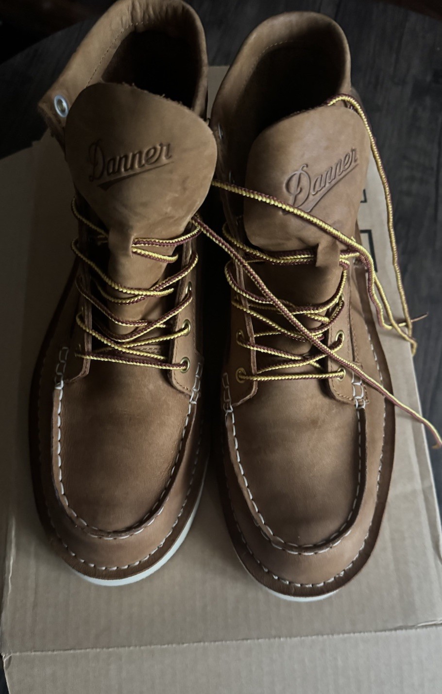 Danner Men’s Wheat Leather Lace-Up Ankle Work Boots Slip/Oil Resistant 10.5 EE