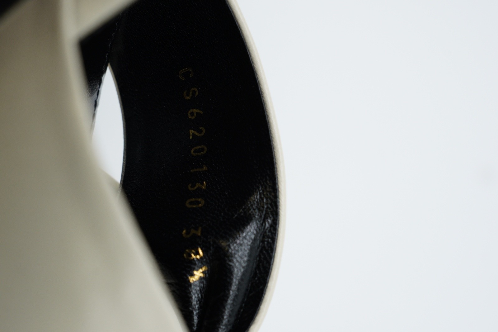 Saint Laurent YSL Biana Heels White Open Toe Leather UK 5.5 US 8.5 EU 38.5 1750G